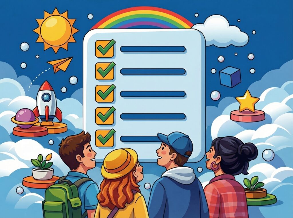 ホームページ制作を依頼する前に 確認すべき5つのチェックリストをイメージする絵